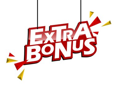 Kırmızı ve sarı etiket ekstra bonus