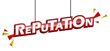 Kırmızı ve sarı etiket itibar