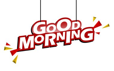 Kırmızı ve sarı Günaydın etiketi