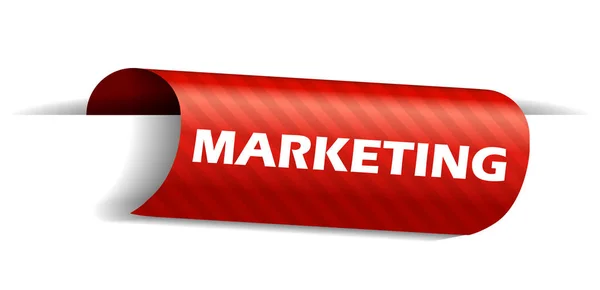 Roter Vektor Banner Marketing — Stockvektor