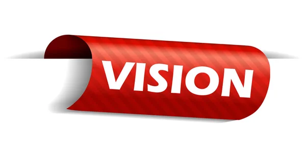 Röd Vektor Banner Vision — Stock vektor