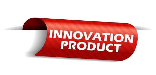 Prodotto Innovazione Banner Vettoriale Rosso — Vettoriale Stock