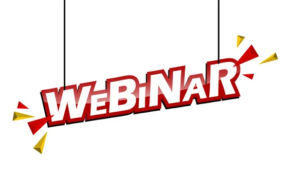 Red Yellow Tag Webinar — Stock Vector