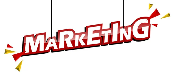 Roter Und Gelber Tag Marketing — Stockvektor