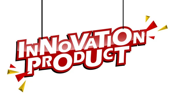 Etiqueta Roja Amarilla Producto Innovación — Vector de stock