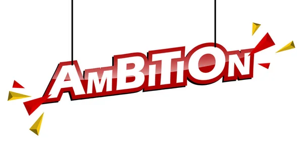 Rouge Jaune Tag Ambition — Image vectorielle
