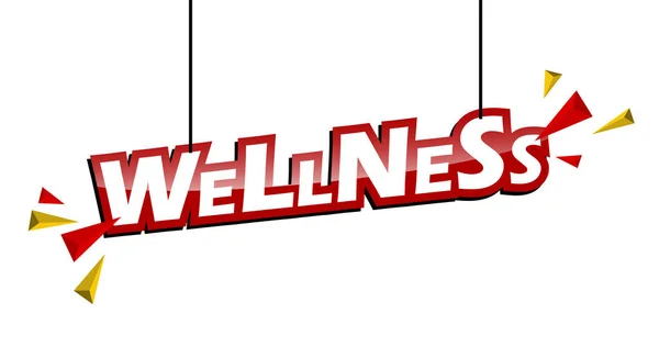 Roter Und Gelber Tag Wellness — Stockvektor