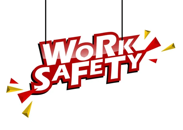 Red Yellow Tag Work Safety — Stock Vector