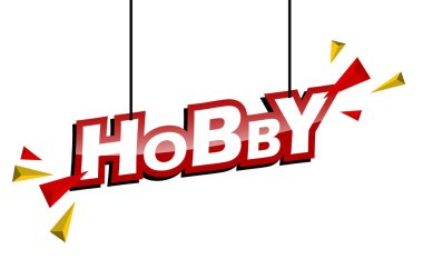 Kırmızı ve sarı etiket hobi