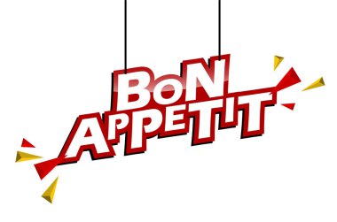 Kırmızı ve sarı etiket Afiyet olsun