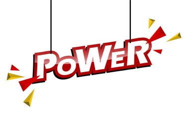 Kırmızı ve sarı etiket güç