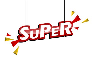 Kırmızı ve sarı süper etiketi