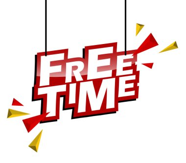 Kırmızı ve sarı etiket serbest zaman