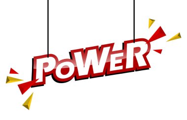 Kırmızı ve sarı etiket güç