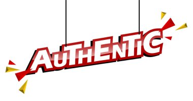 Kırmızı ve sarı etiket otantik