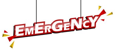 Kırmızı ve sarı etiket acil