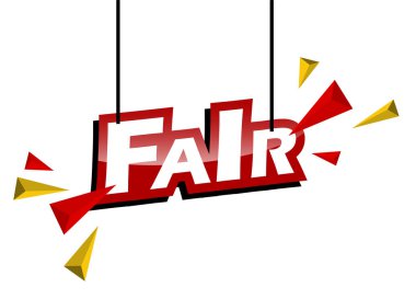 Kırmızı ve sarı etiket adil