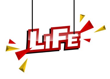 Kırmızı ve sarı etiket hayat