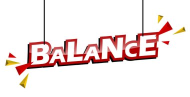 Kırmızı ve sarı etiket denge