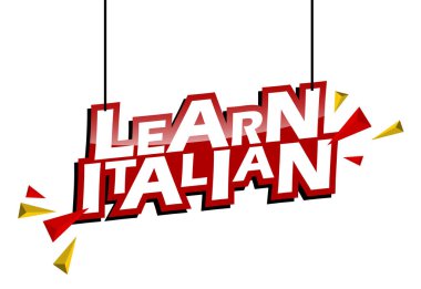 Kırmızı ve sarı etiket öğrenin İtalyanca