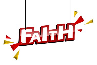 Kırmızı ve sarı etiket inanç