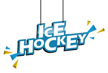 mavi ve sarı etiket buz hokeyi