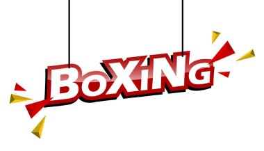 Kırmızı ve sarı etiket boks