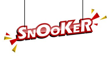Kırmızı ve sarı etiket snooker