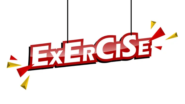 Kırmızı Sarı Etiket Egzersiz — Stok Vektör