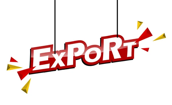 Экспорт Красной Желтой Метки — стоковый вектор