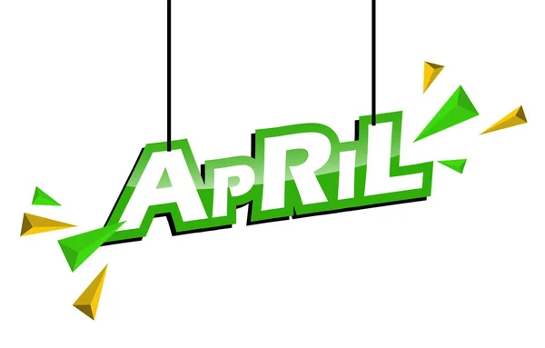Grüne Und Gelbe Markierung April — Stockvektor
