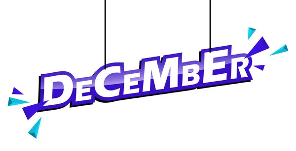 Blå Och Gula Etiketten December — Stock vektor