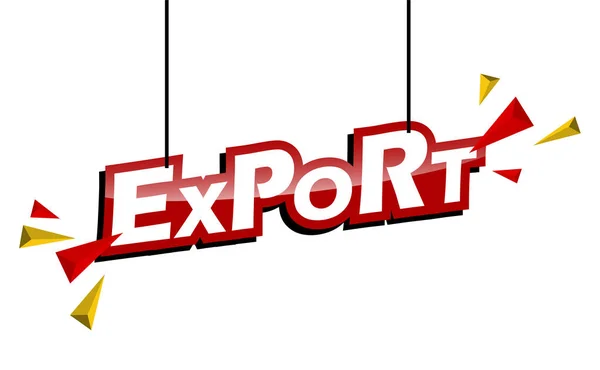 Експорт Червоних Жовтих Міток — стоковий вектор