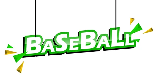 Baseball Tag Vert Jaune — Image vectorielle