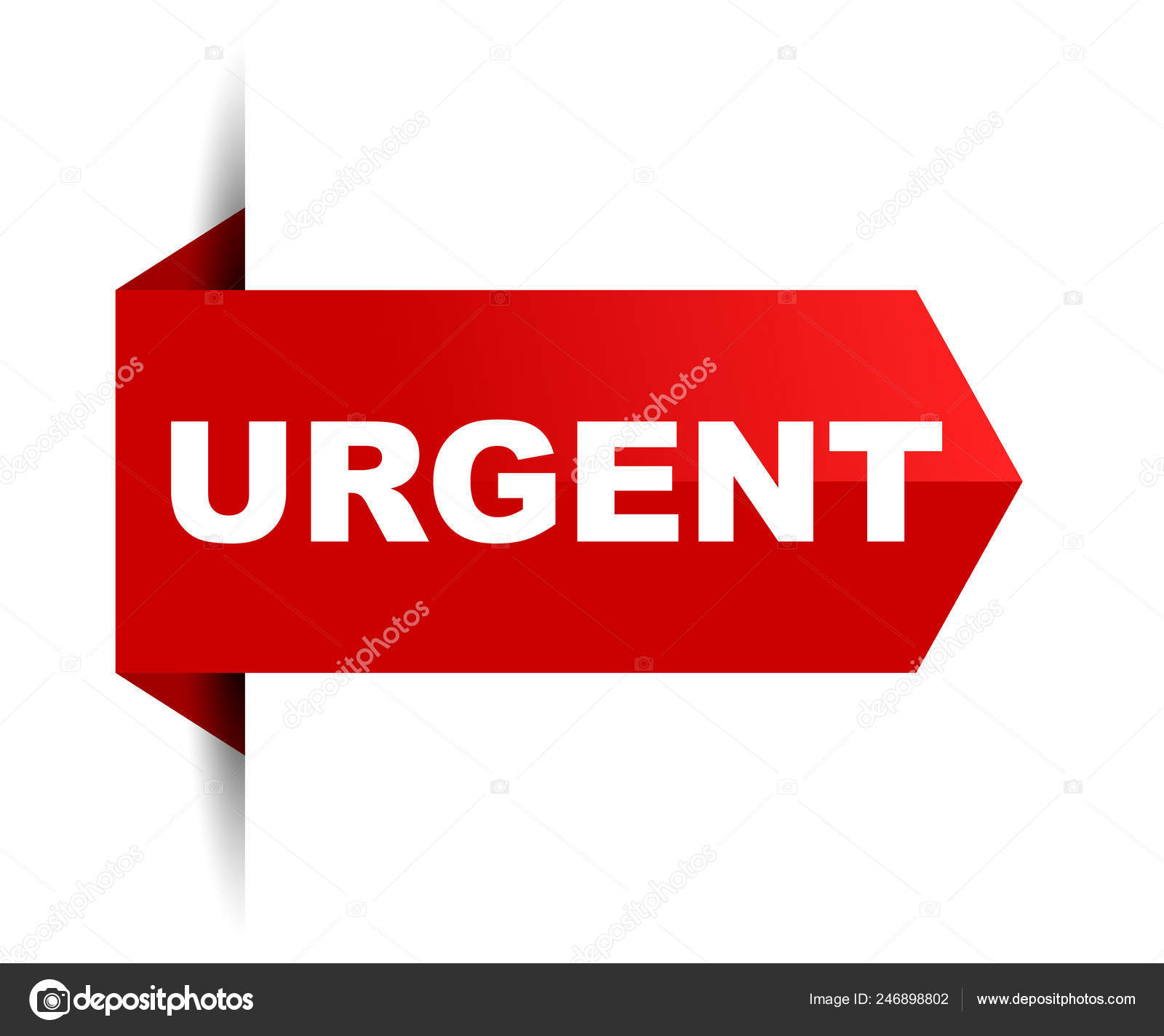 Red Vector Banner Urgent Stock Vector Image by ©houbacze 246898802