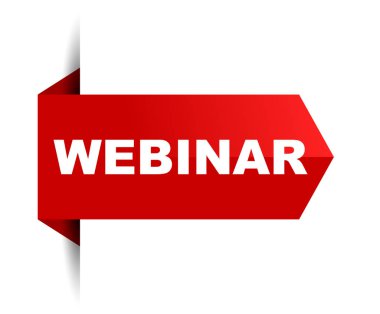 Kırmızı vektör afiş webinar