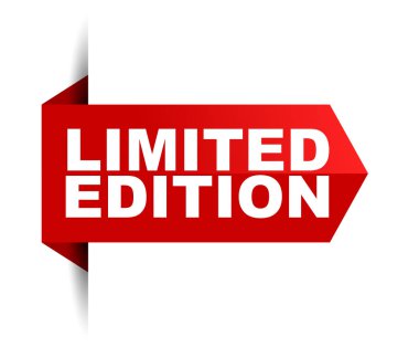 Kırmızı vektör afiş limited edition