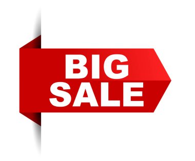 Kırmızı vektör afiş büyük satış