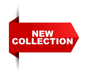 Kırmızı vektör afiş yeni koleksiyon