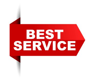Kırmızı vektör afiş en iyi hizmeti