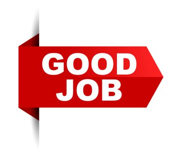 Kırmızı vektör afiş iyi iş