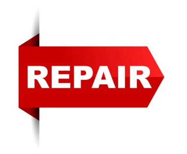 Kırmızı vektör afiş onarım