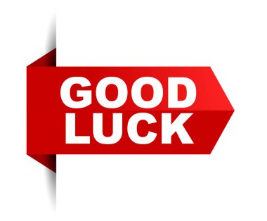 Kırmızı vektör afiş iyi şanslar