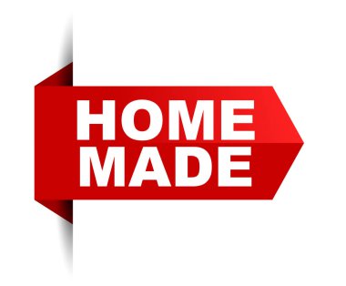 Kırmızı vektör afiş ev yaptı