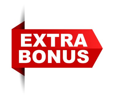 Kırmızı vektör banner ekstra bonus