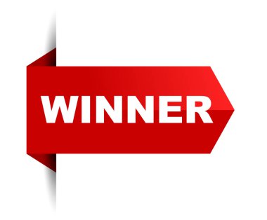 Kırmızı vektör afiş kazanan