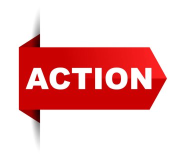 Kırmızı vektör afiş eylem