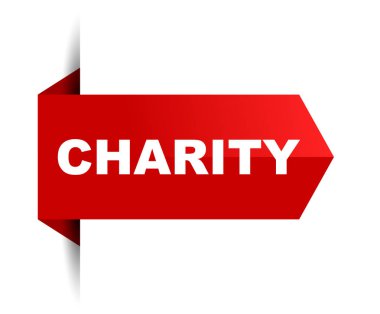 Kırmızı vektör afiş sadaka