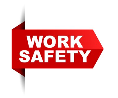 Kırmızı vektör afiş iş güvenliği