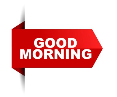 Kırmızı vektör banner Günaydın